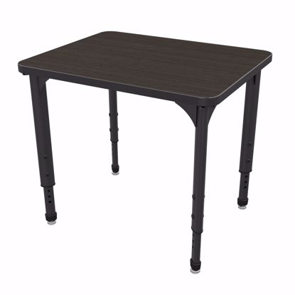 Picture of Apex Desk 24" x 30" Rectangle Asian Night  / Black Edge / Black Leg