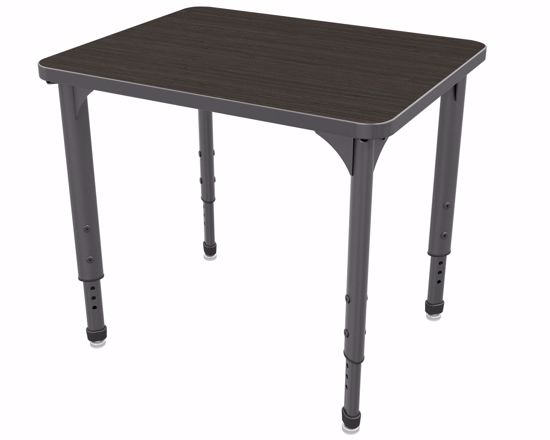 Picture of Apex Desk 24" x 30" Rectangle Asian Night / Gray Edge / Gray Leg