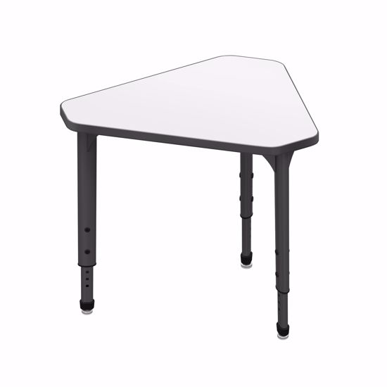 Picture of Apex Desk 29.75" x 33.5" Gem Markerboard-White / Black Edge / Black Leg