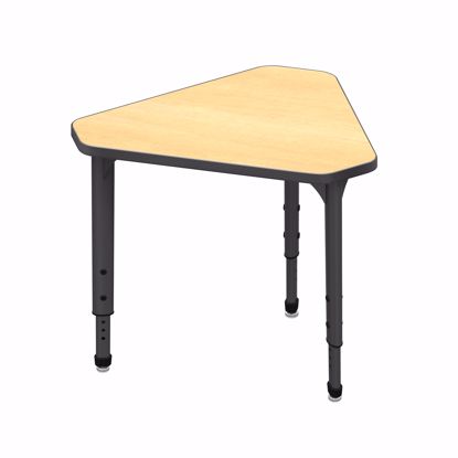 Picture of Apex Desk 29.75" x 33.5" Gem Fusion Maple / Black Edge / Black Leg