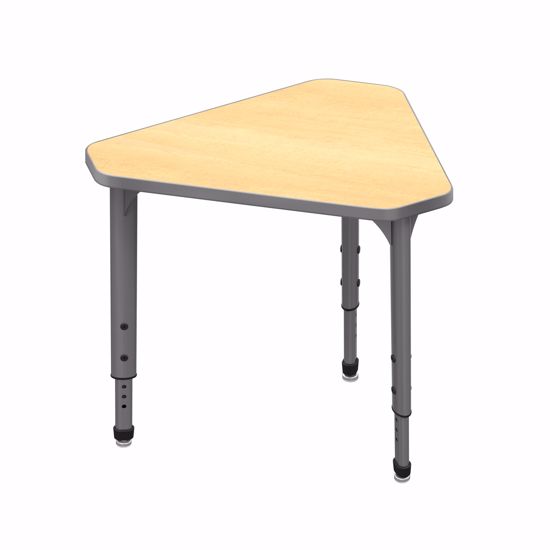 Picture of Apex Desk 29.75" x 33.5" Gem Fusion Maple / Gray Edge / Gray Leg