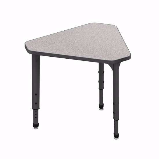 Picture of Apex Desk 29.75" x 33.5" Gem Gray Nebula  / Black Edge / Black Leg