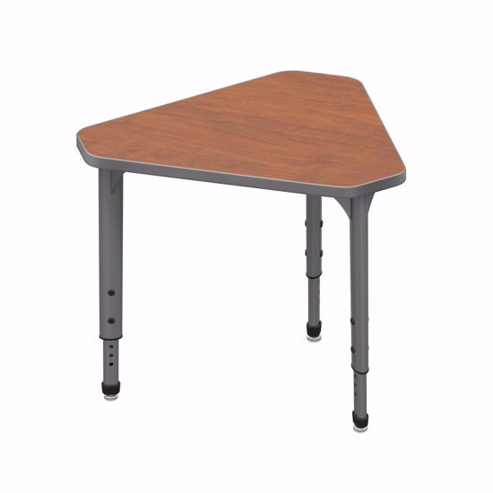 Picture of Apex Desk 29.75" x 33.5" Gem Wild Cherry / Gray Edge / Gray Leg