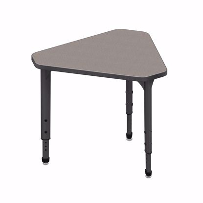 Picture of Apex Desk 29.75" x 33.5" Gem Pewter Mesh / Black Edge / Black Leg