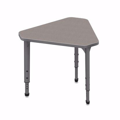 Picture of Apex Desk 29.75" x 33.5" Gem Pewter Mesh / Gray Edge / Gray Leg