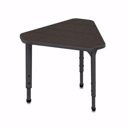 Picture of Apex Desk 29.75" x 33.5" Gem Asian Night  / Black Edge / Black Leg