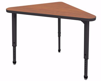 Picture of Apex Desk 30" x 30" x 41" Triangle Wild Cherry / Black Edge / Black Leg