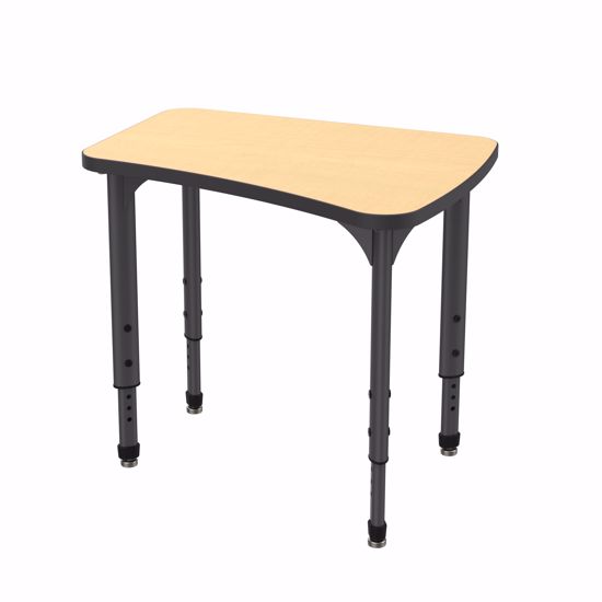 Picture of Apex Desk 24" x 30" Flare Fusion Maple / Black Edge / Black Leg