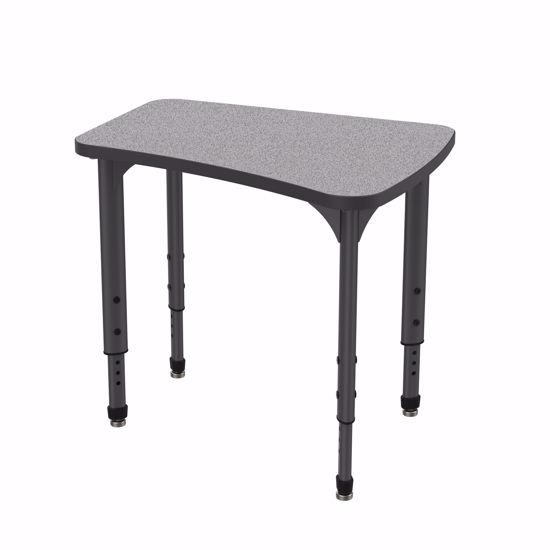 Picture of Apex Desk 24" x 30" Flare Gray Nebula  / Black Edge / Black Leg