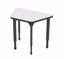 Picture of Apex Desk 31" x 20" x 19" Trapezoid Markerboard-White / Black Edge / Black Leg