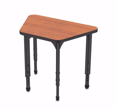 Picture of Apex Desk 31" x 20" x 19" Trapezoid Wild Cherry / Black Edge / Black Leg