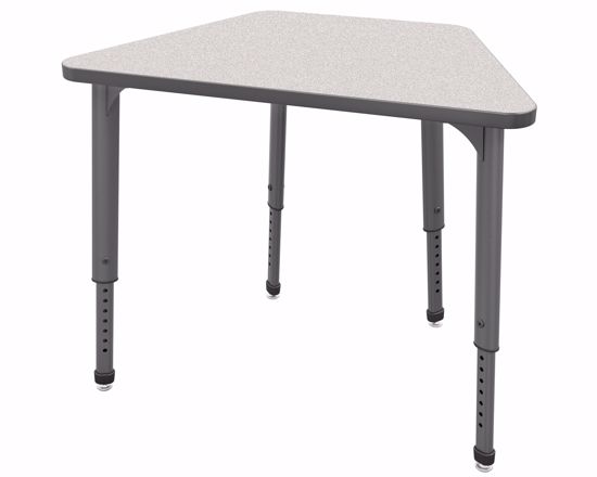 Picture of Apex Desk 36" x 23" x 19" Trapezoid Gray Nebula / Gray Edge / Gray Leg