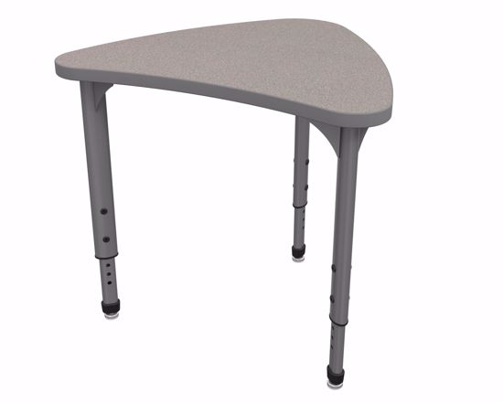 Picture of Apex Desk 25" x 31" Small Chevron Gray Nebula / Gray Edge / Gray Leg