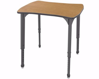 Picture of Apex Desk 24"  x 28" Dog Bone Solar Oak / Gray Edge / Gray Leg