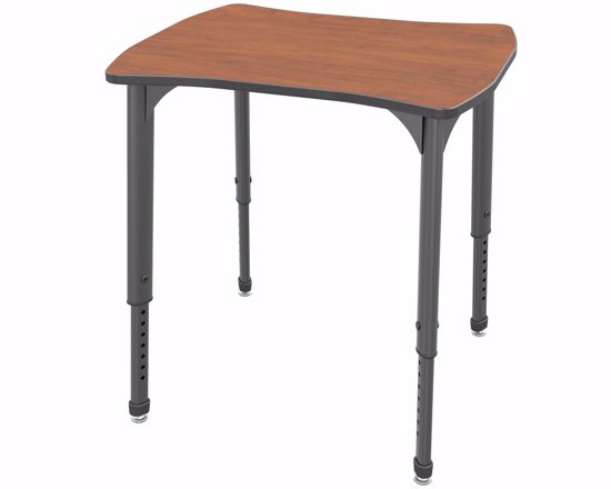 Picture of Apex Desk 24"  x 28" Dog Bone Wild Cherry / Gray Edge / Gray Leg