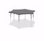 Picture of Alumni Spur Shape Classroom Table  Metallic Base with Grey Spectrum HPL Top